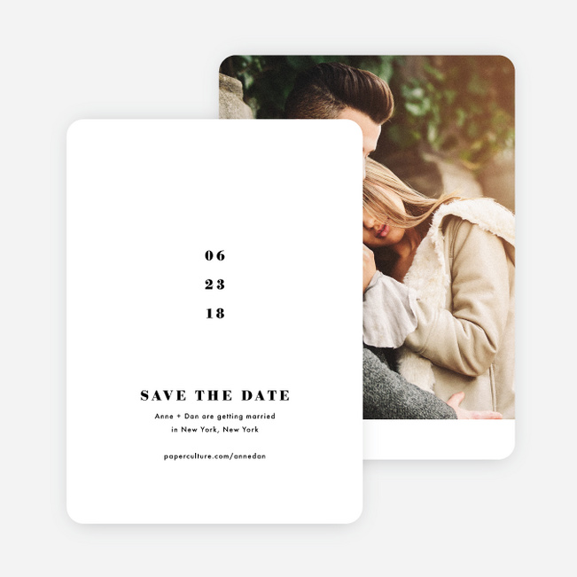 Simply Married Save the Dates - White