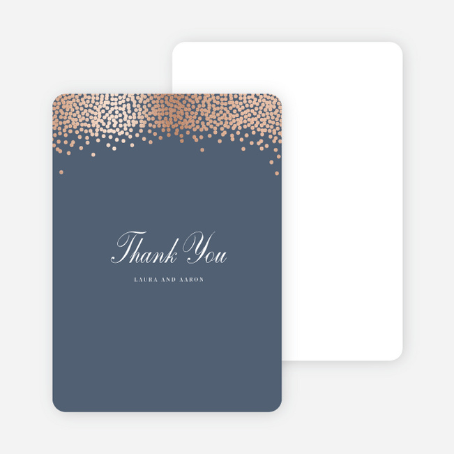 Confetti of Joy Wedding Thank You Cards - Blue