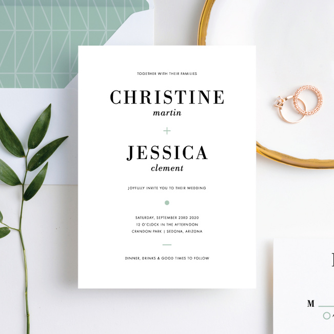 Converging Paths Wedding Invitations  Paper Culture