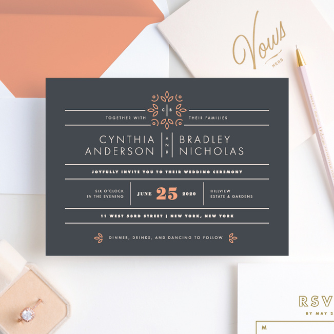 Line Up Be Counted Wedding Invitations Paper Culture