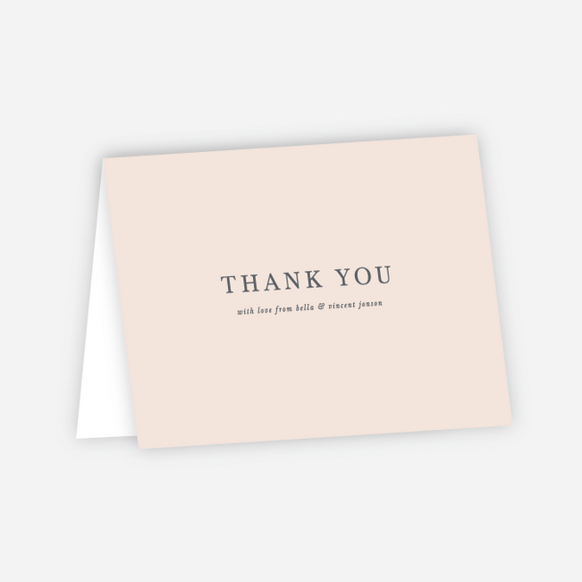 Look to Your Laurels Wedding Thank You Cards - Beige