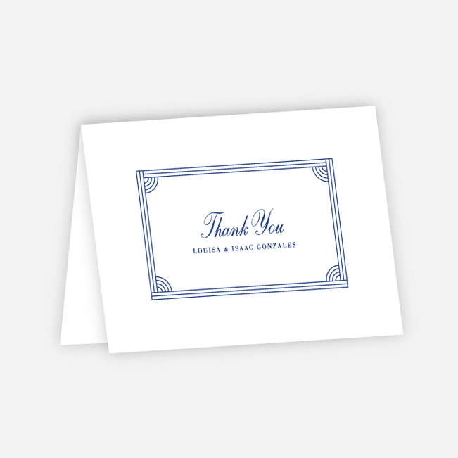 Vogue Imagination Wedding Thank You Cards - Blue