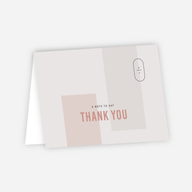 Artisanal Details Wedding Thank You Cards - Pink