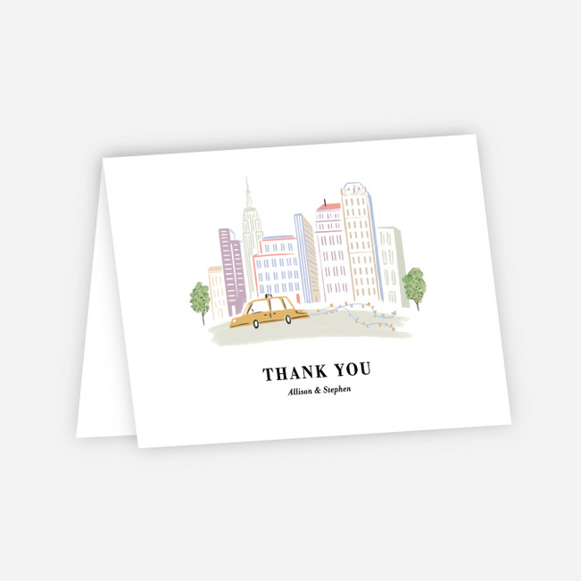 Madison Avenue Wedding Thank You Cards - Multi