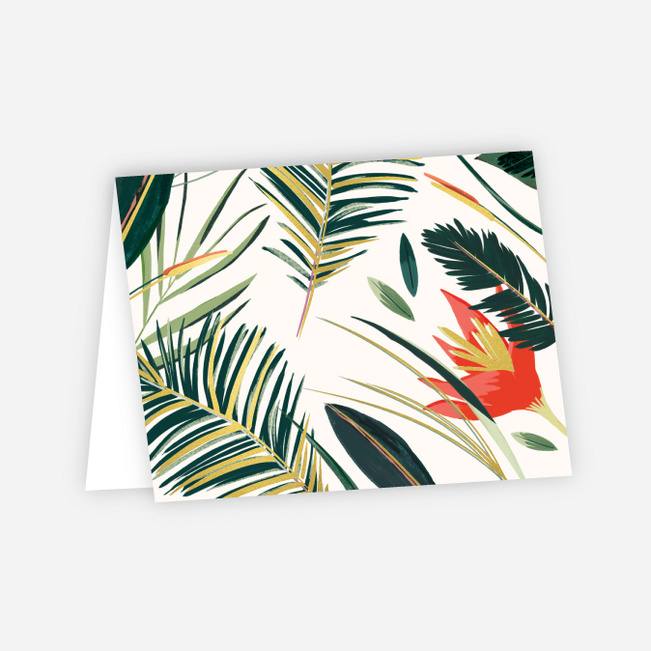 Polynesian Florals Wedding Thank You Cards - Multi