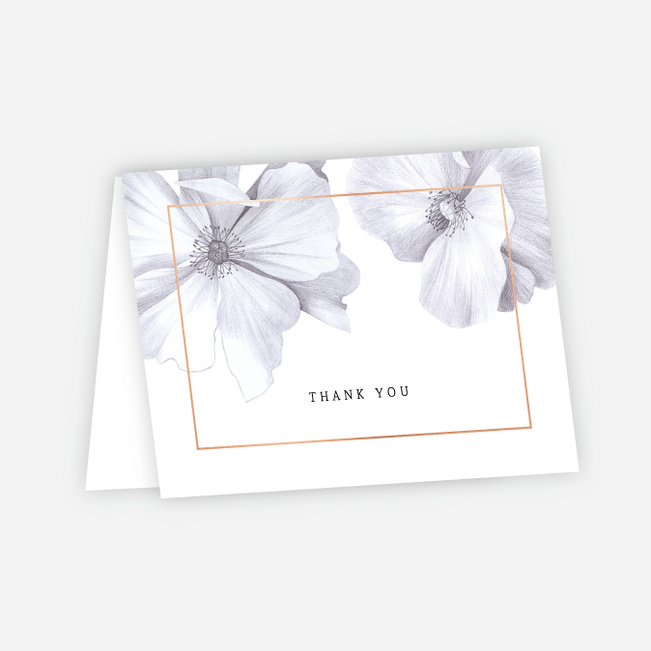 Modern Meets Vintage Wedding Thank You Cards - Pink