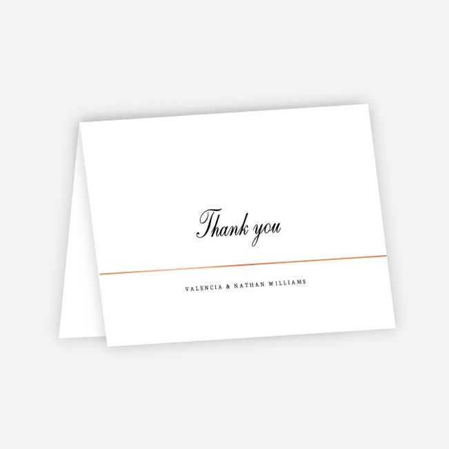 Classic Style Wedding Thank You Cards - Pink