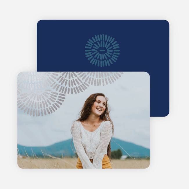 Foil Sunshine Graduation Invitations - Blue