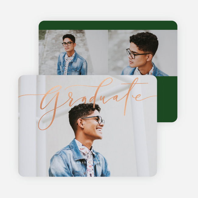 Going in Style Graduation Party Invitations - Green