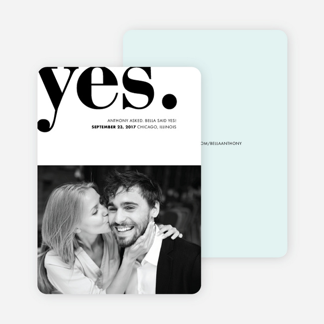 Boldly Typographic Wedding Save the Date Cards - Blue