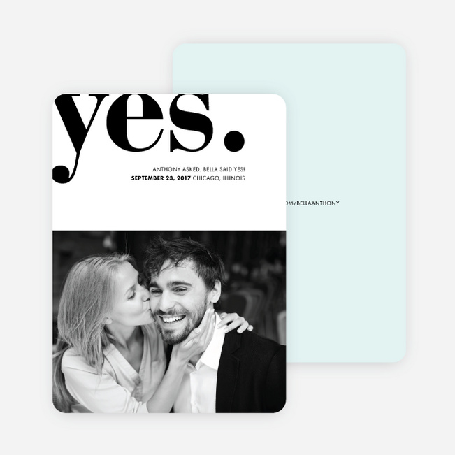 Boldly Typographic Wedding Save the Date Cards - Blue