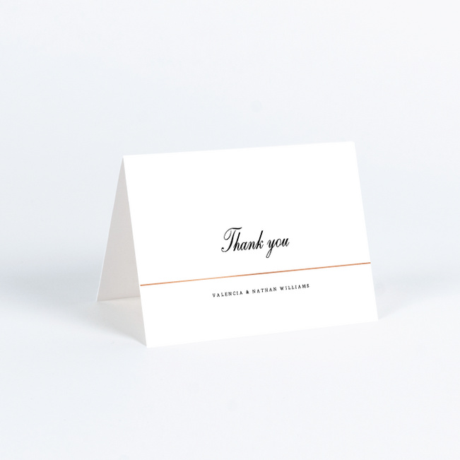 Classic Style Wedding Thank You Cards - Pink