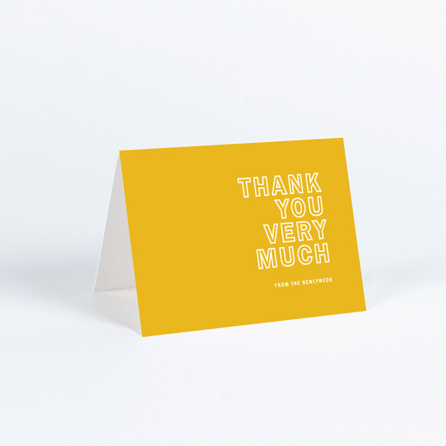 Color Up Wedding Thank You Cards - Yellow