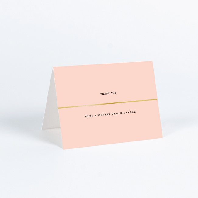 Less is More Wedding Thank You Cards - Pink
