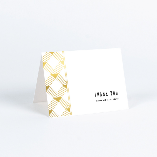 Love Angles Wedding Thank You Cards - White