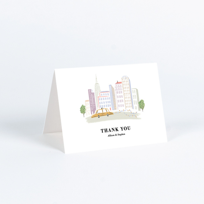 Madison Avenue Wedding Thank You Cards - Multi