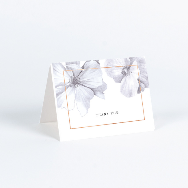Modern Meets Vintage Wedding Thank You Cards - Pink