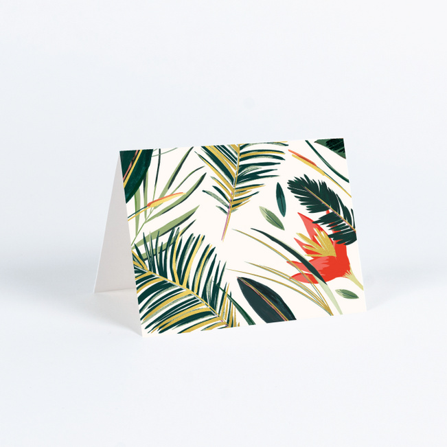 Polynesian Florals Wedding Thank You Cards - Multi