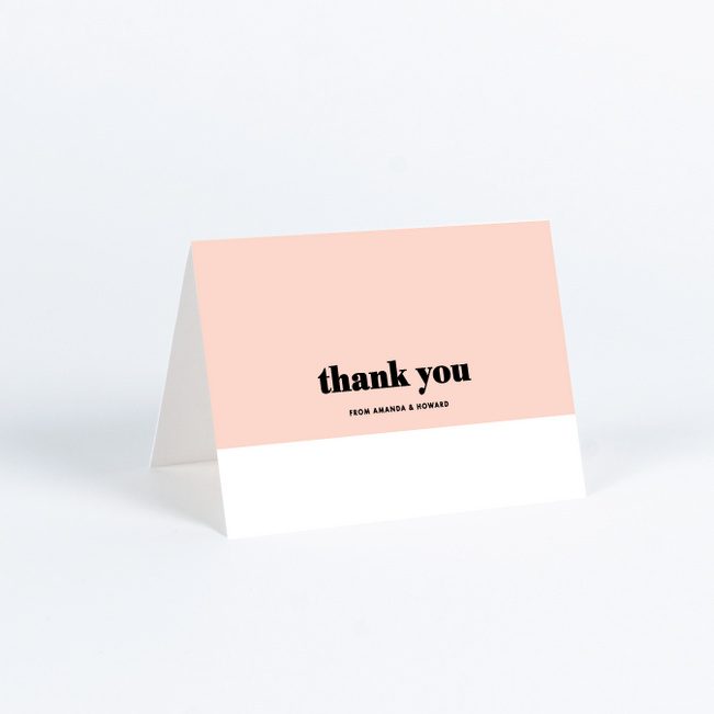 Sealed with a Ring Wedding Thank You Cards - Pink