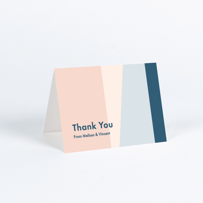 Taking Shape Wedding Thank You Cards - Pink