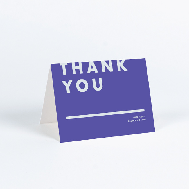 Today’s Modernist Wedding Thank You Cards - Purple