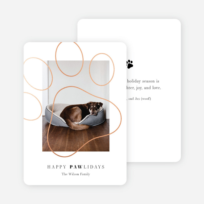 Foil Paw Print Christmas Photo Cards Holiday Paper Foil Paw Print Christmas Photo Cards Holiday Paper Culture