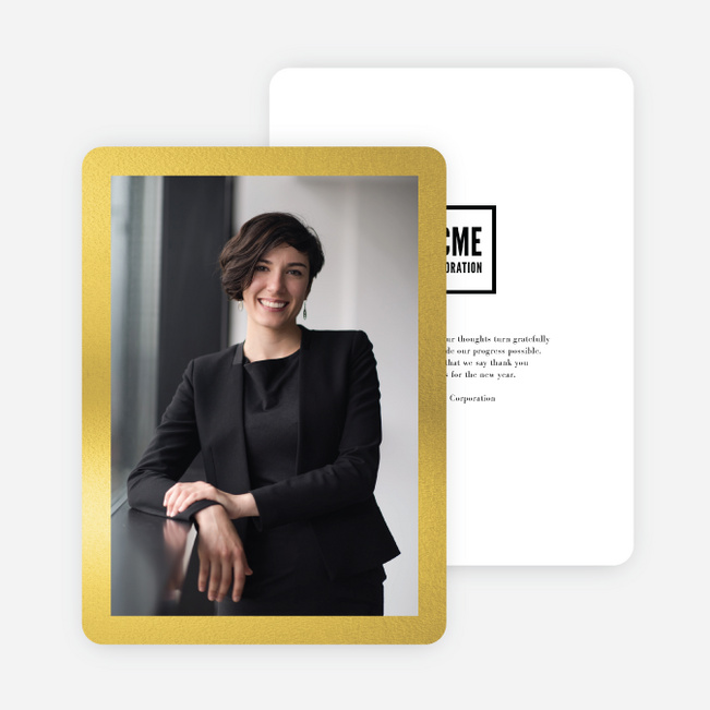 Borderline Business and Corporate Holiday Cards - Yellow