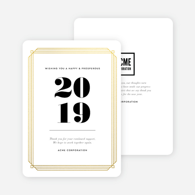 Deco The Halls Business and Corporate Holiday Cards - Yellow
