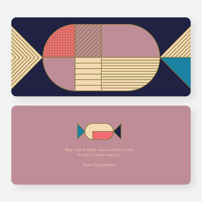 Geometric Candy Business and Corporate Holiday Cards - Multi