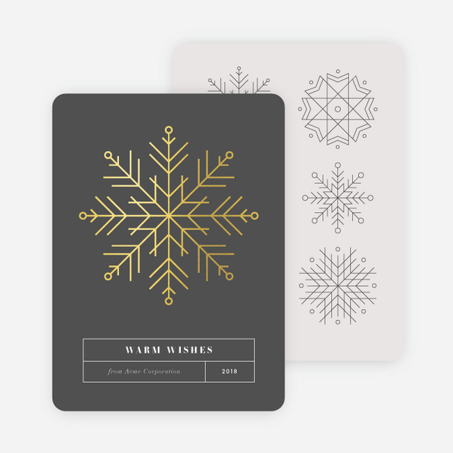 Snowflake Collection Business And Corporate Holiday Cards