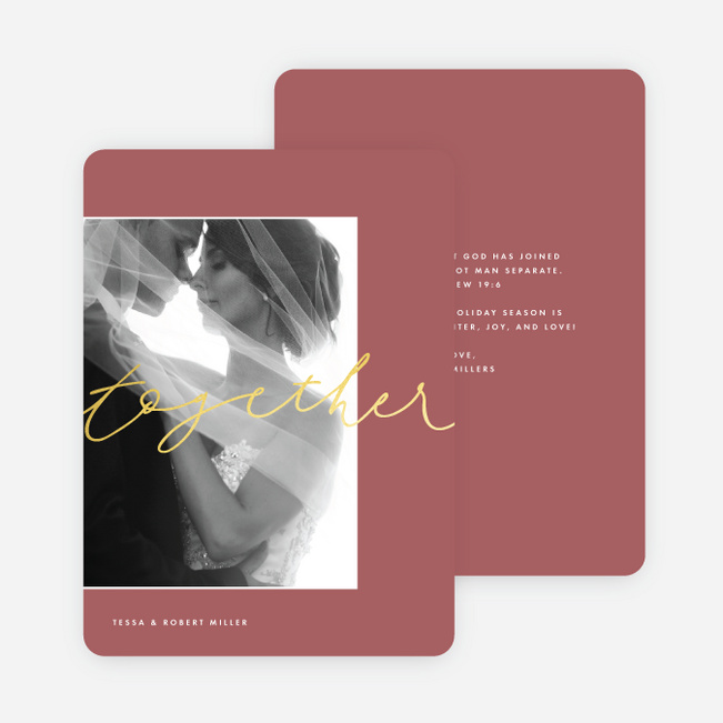 Foil Better Together Christmas Photo Cards & Holiday Photo Cards - Red