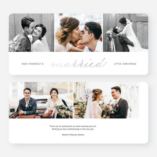 Foil Unity Multi Photo Holiday Cards - Gray