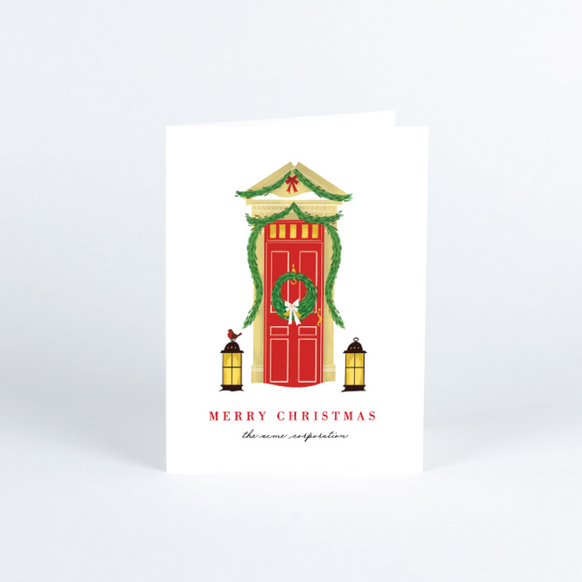 Garland Front Porch Business and Corporate Holiday Cards - Multi