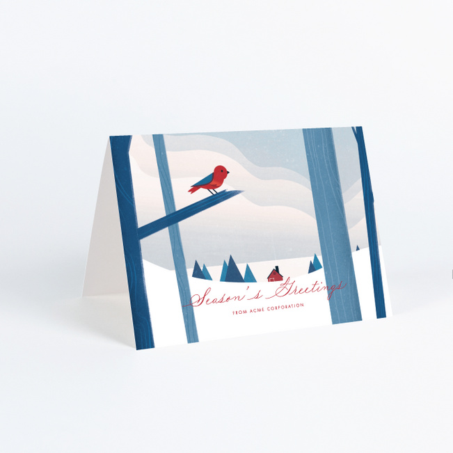 Winter Cottage Business and Corporate Holiday Cards - Multi