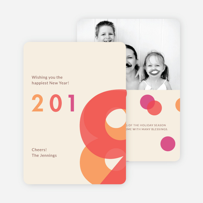 Changing Years New Year Cards - Beige