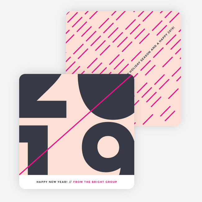 Pure Happiness New Year Cards - Pink