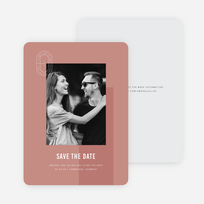 Artisanal Details Save the Date Cards - Pink