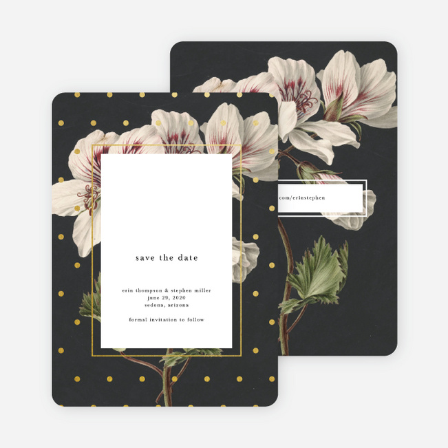 Floral Bliss Save The Dates - Gray