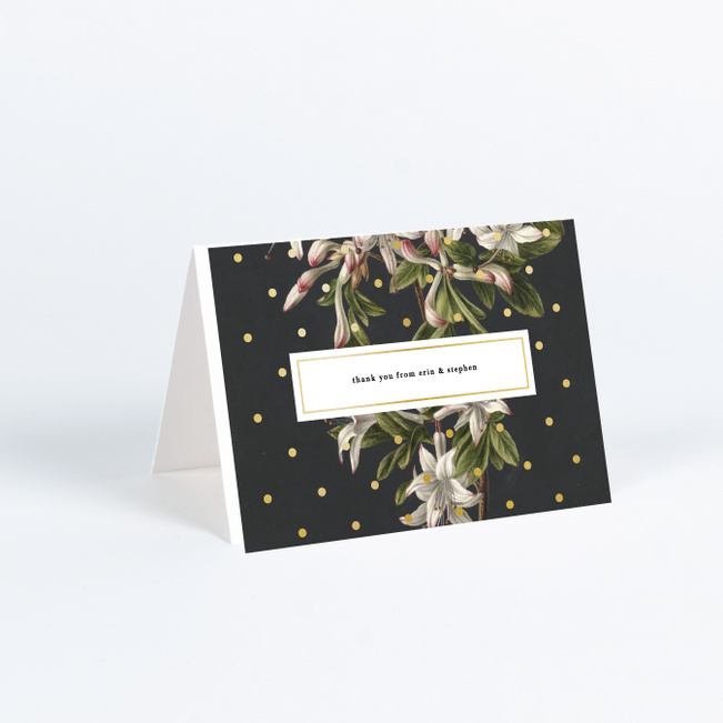 Floral Bliss Wedding Thank You Cards - Gray