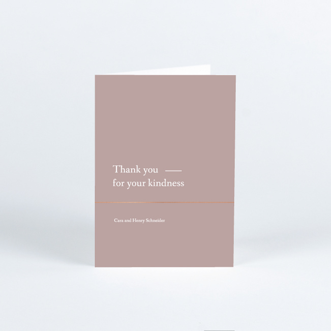 Foil Cornerside Wedding Thank You Cards - Pink