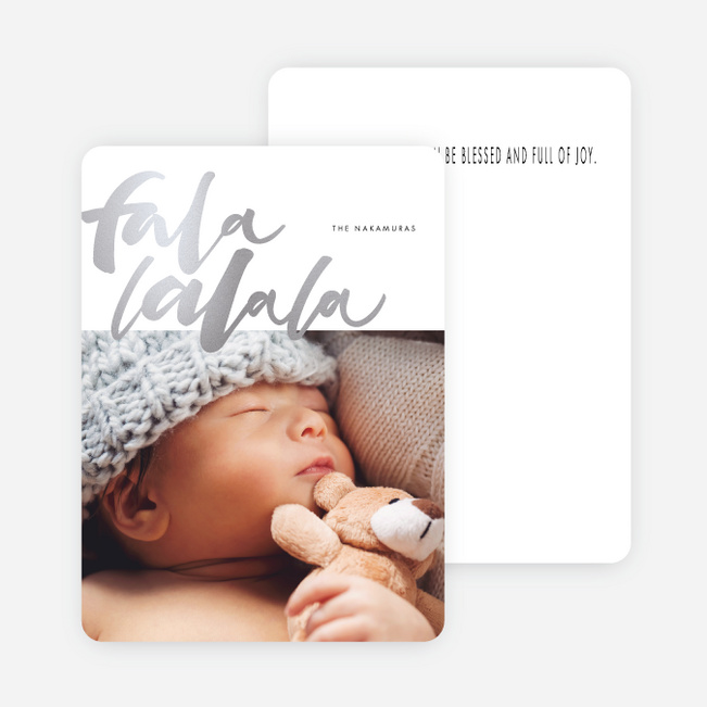 Foil Falala Christmas Cards - Gray