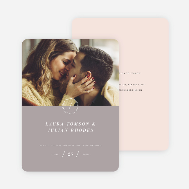 Surprise Flowers Save the Date Cards - Gray