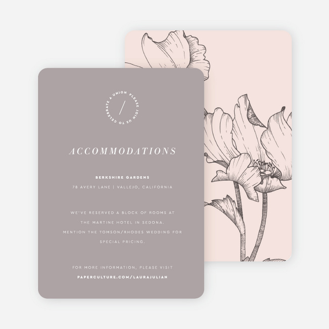Surprise Flowers Wedding Information Cards | Paper Culture