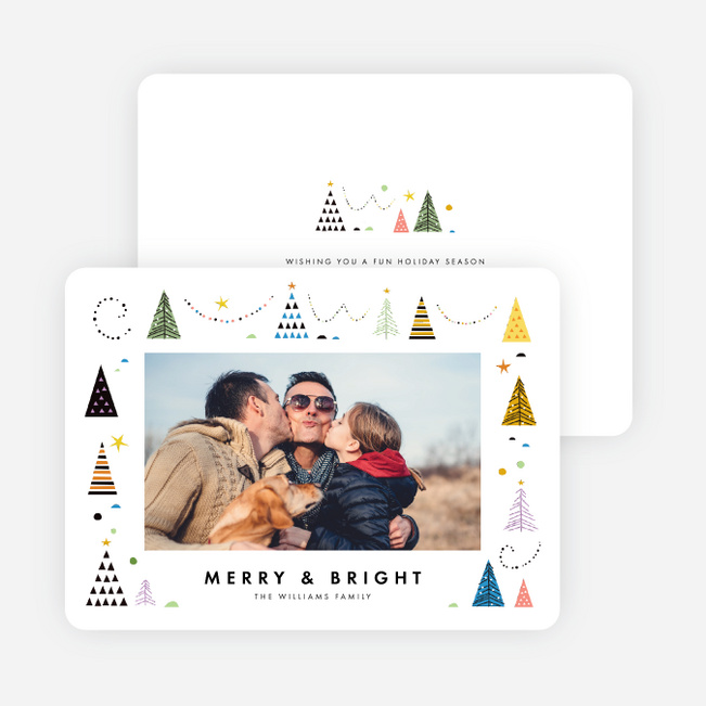 Tree Types Christmas Holiday Cards - Multi