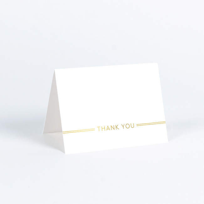 Foil You & Me Wedding Wedding Thank You Cards - Yellow