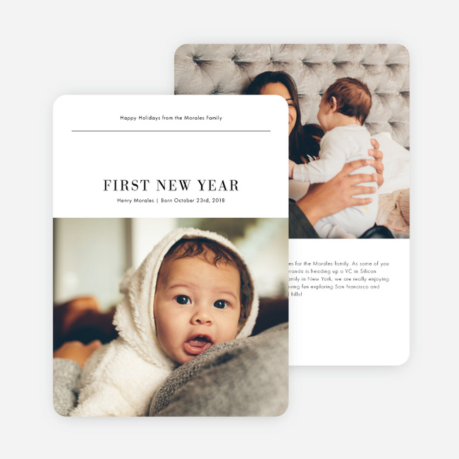 Huge Announcement Christmas Cards - Black