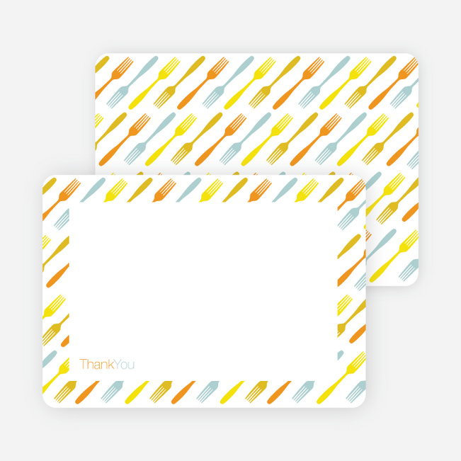 Notecards for the ‘Forks Forks Forks’ cards. - Tangerine Orange