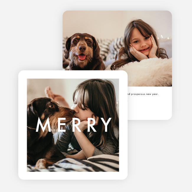 Photo First Holiday Cards - Black