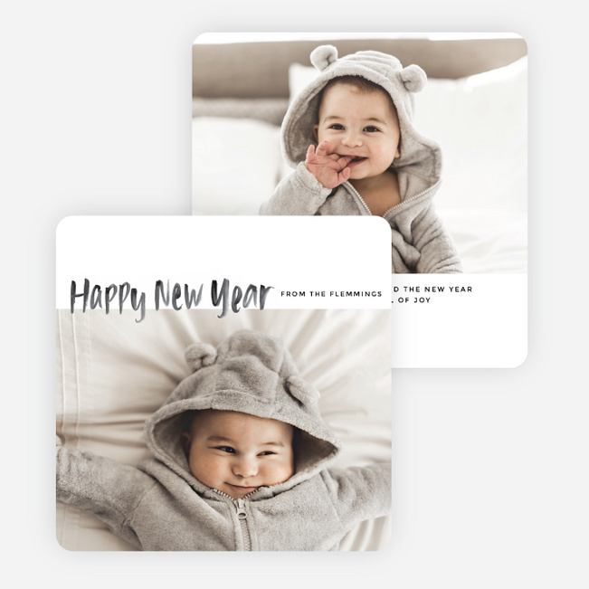 Photo Fun New Year Cards - Black