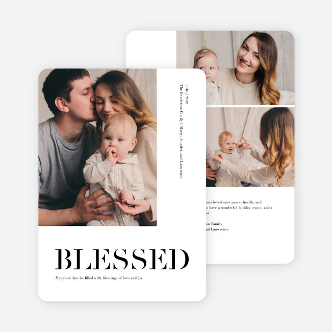 Uniquely Blessed New Year Cards - Black